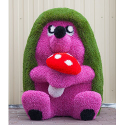 Топиарий Ежик с мухомором